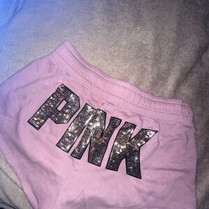 Victoria's Secret Lavender Athletic Shorts with Sequin Detail